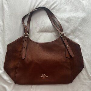 Medium Brown Hobo Coach Purse